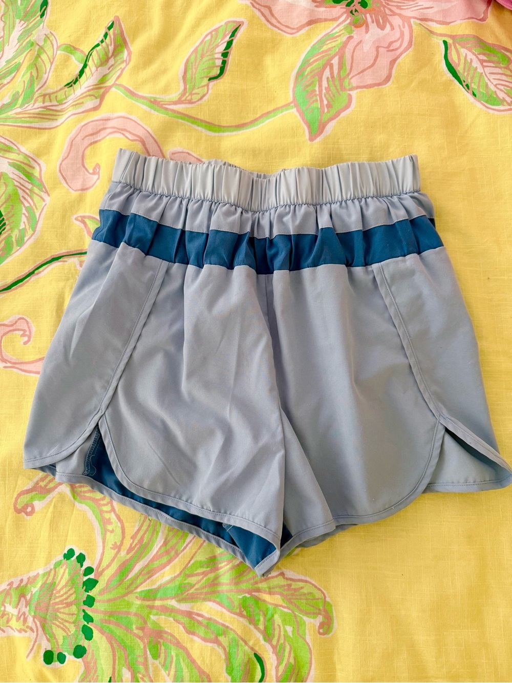 Blue Women's Athletic Shorts with Waistband